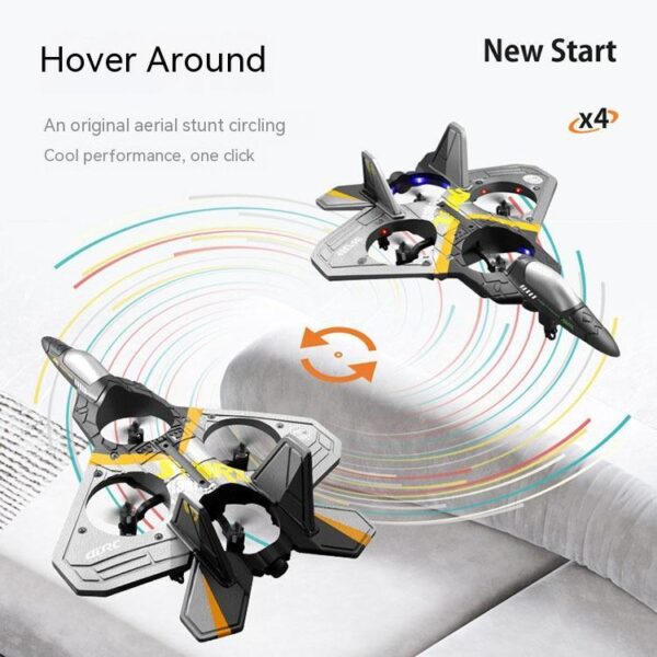 Children's Remote Control Aircraft V17 Fighter Drone Drop-resistant Foam Fixed Wing Glider Stunt Boy Toy - Image 3