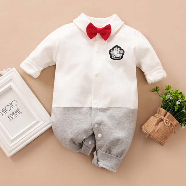 Gentleman's Baby Clothes, Long-sleeved Baby Clothes, Gentleman's Romper - Image 4