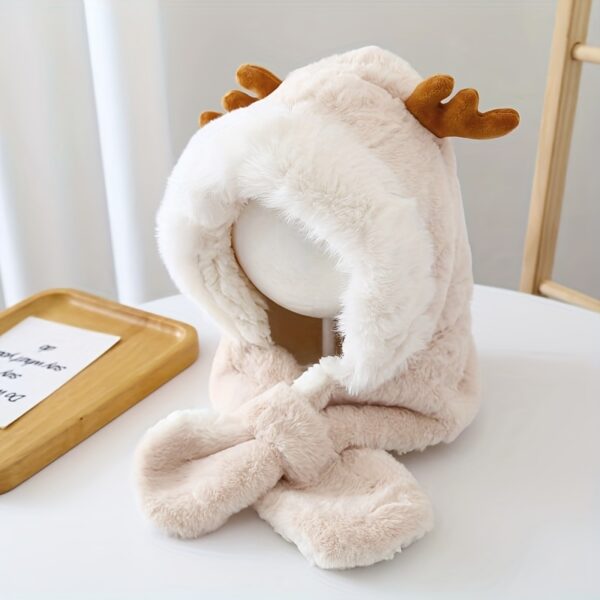 Cute Deer Hat Women Plush Rabbit Ear Funny Lolita - Image 7