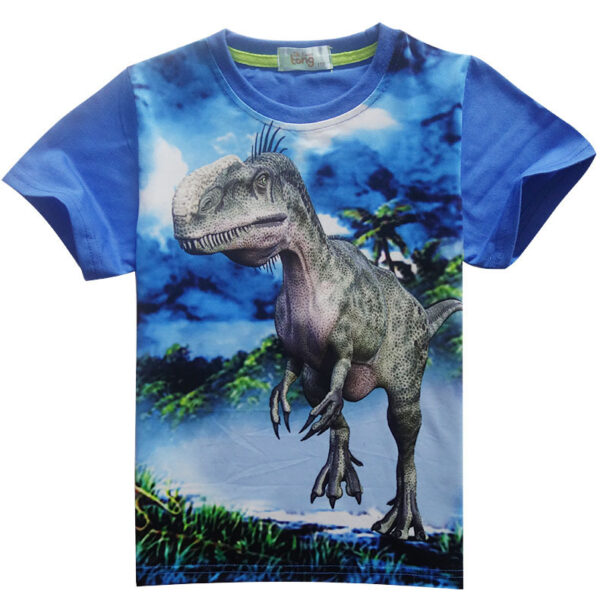 Short Sleeved Dinosaur Suit Kids T Shirt - Image 2