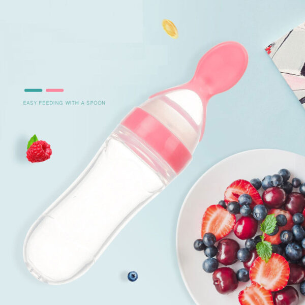 Safe Newborn Baby Feeding Bottle Toddler Silicone Squeeze Feeding Spoon Milk Bottle Baby Training Feeder Food Supplement - Image 10