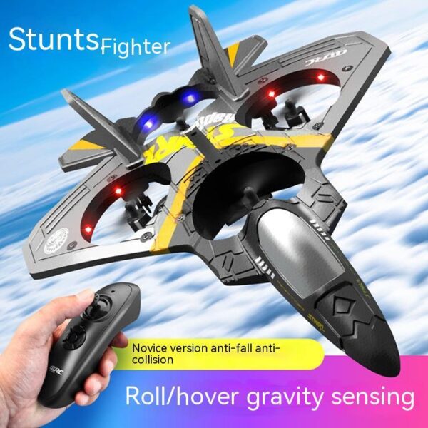 Children's Remote Control Aircraft V17 Fighter Drone Drop-resistant Foam Fixed Wing Glider Stunt Boy Toy - Image 4