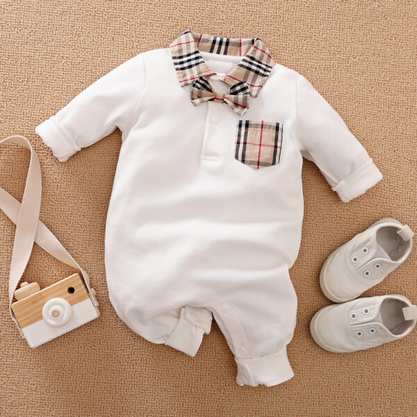 Gentleman's Baby Clothes, Long-sleeved Baby Clothes, Gentleman's Romper - Image 6