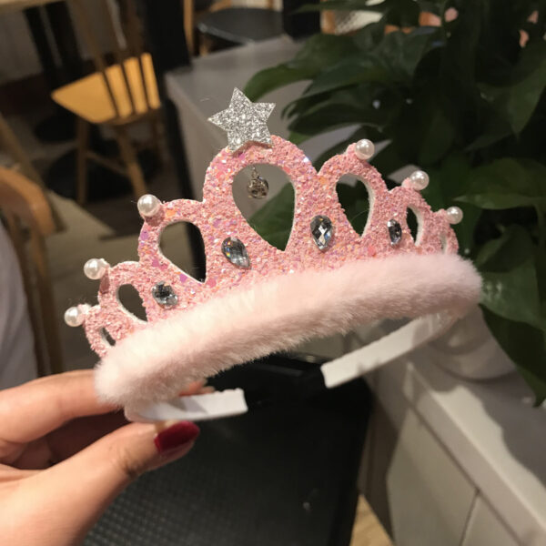 Children's Hair Accessories New Sequined Crystal Crown Girls - Image 2