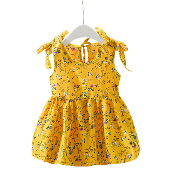 Summer New Girls' Dresses Baby Sleeveless Floral Skirts Children's Skirts - Image 4