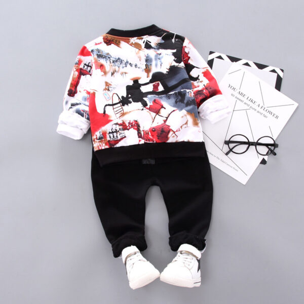 Boys Handsome Autumn And Winter Clothes Three-Piece Kid Clothes - Image 7