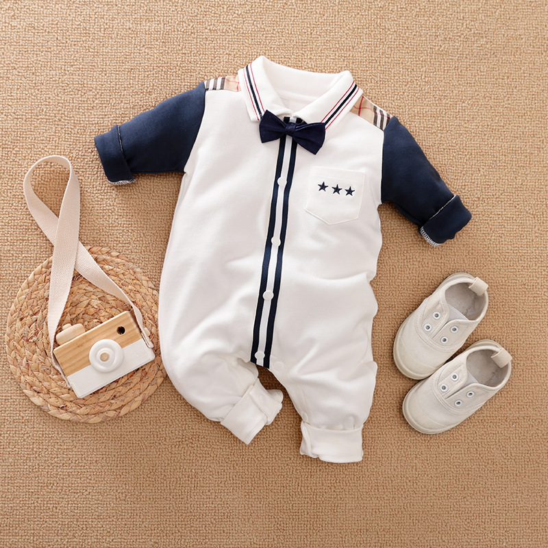 Gentleman's Baby Clothes, Long-sleeved Baby Clothes, Gentleman's Romper - Image 5